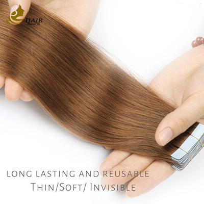 #30 Colore Capelli Lisci Vergini Tape In Extension Capelli Umani Per Donna