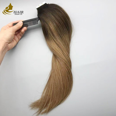 Extension per capelli con nastro adesivo 100% veri capelli umani vergini B2/6 Colore Extension capelli lisci