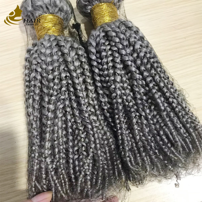 Fascette di capelli umani vergini personalizzate Argento Tessitura di capelli ondulati personalizzata