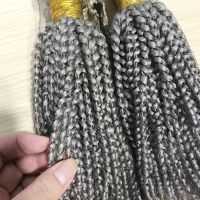 Fascette di capelli umani vergini personalizzate Argento Tessitura di capelli ondulati personalizzata