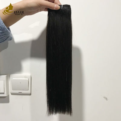 Extensioni di capelli umani vergini di alta qualità, nero naturale, tessitura liscia