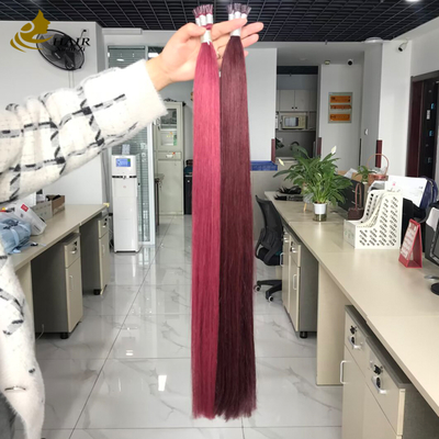 Ingrosso Cuticule allineato I tip Estensioni di capelli umani Burg e 99J Color Estensioni di capelli dritti
