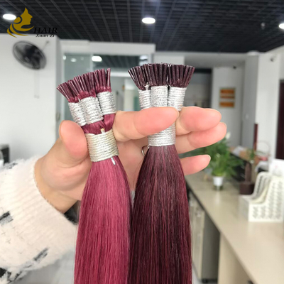 Ingrosso Cuticule allineato I tip Estensioni di capelli umani Burg e 99J Color Estensioni di capelli dritti