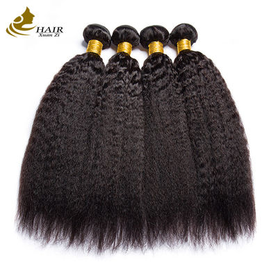 22 pollici Nero Naturale Kinky Liscio Brasiliano Vergine Capelli Umani Bundle Trama di Capelli