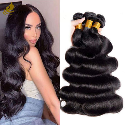 Vendita all'ingrosso 100% Brasiliano Cuticola Allineata Economico Nero Naturale Body Wave Ricci Vergini Non Trattati Pacchi di Capelli Umani