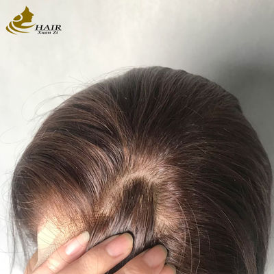 130% Density 18inch Bone Straight 3# Full Lace Human Hair Lace Wig