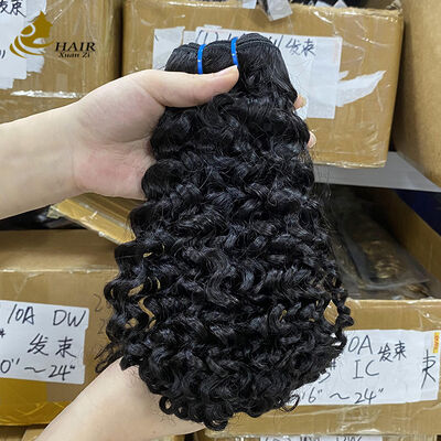Prezzo di fabbrica 12A Virgin Unprocessed Curl Style Natural Black Virgin Human Hair Bundles da ragazze